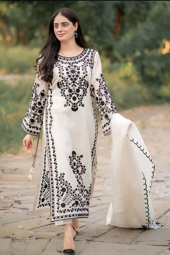 Jasmin 3 PC Embroidered Suit